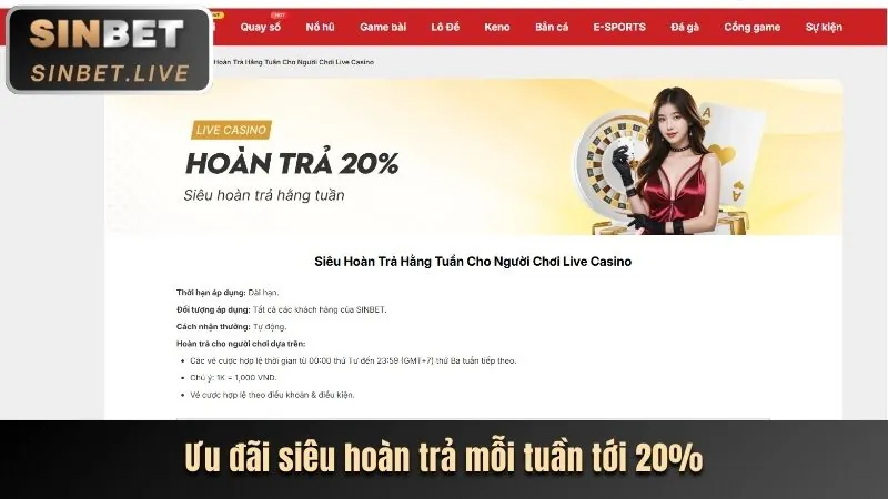 Thưởng nạp tiền hàng ngày và hoàn trả